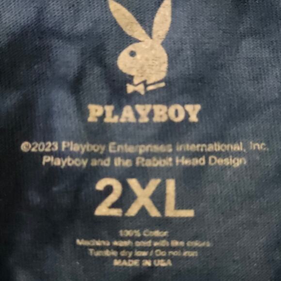 Playboy Long Sleeve Shirt Men’s 2XL Tie-Dye Graphic Vintage Style - Picture 3 of 5